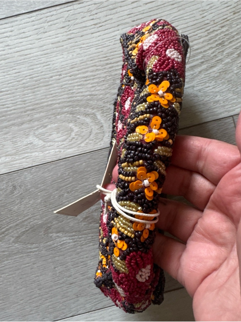 New Release Sol & Mer Red Fall Floral Flowers Beaded Shoulder Bag Viral TikTok 🍁 - Picture 4 of 6